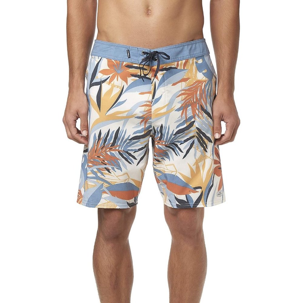 O'NEILL Men's Hyperfreak Boardshort 19 Inch Outseam (Bone/Patron, 32)